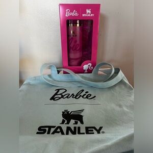 Stanley x Barbie Pink Tumbler and Blue Tote Set limited edition